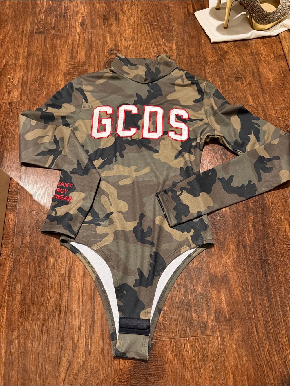 GCDS Camo Long Sleeve Bodysuit